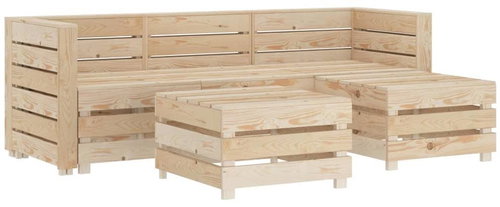 5-piece garden sofa made of wood pallets 3051678 3051678 - Garden Furniture - Main image