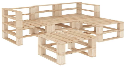 5-piece garden sofa made of wood pallets 3052149 3052149 - Garden Furniture - Main image
