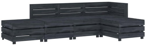 5-piece garden sofa made of pallets wood gray 3051721 3051721 - Garden Furniture - Main image
