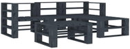 5-piece garden sofa made of pallets wood gray 3052189 3052189 - Garden Furniture