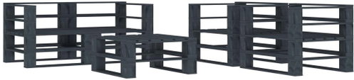 5-piece garden sofa made of pallets wood gray 3052200 3052200 - Garden Furniture - Main image