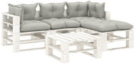 5-piece garden sofa made of pallets with taupe cushions wood 3052405 3052405 - Garden Furniture