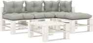 5-piece garden sofa made of pallets with taupe cushions wood 3052410 3052410 - Garden Furniture