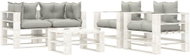 5-piece garden sofa made of pallets with taupe cushions wood 3052416 3052416 - Garden Furniture