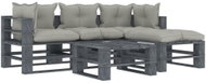 5-piece garden sofa made of pallets with taupe cushions wood 3052549 3052549 - Garden Furniture