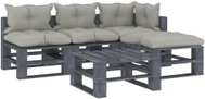 5-piece garden sofa made of pallets with taupe cushions wood 3052554 3052554 - Garden Furniture