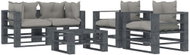 5-piece garden sofa made of pallets with taupe cushions wood 3052560 3052560 - Garden Furniture