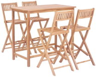 5-piece bar set solid teak wood 44673 44673 - Garden Furniture