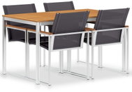 5-piece dining set for textiles and stainless steel 3053389 3053389 - Garden Furniture