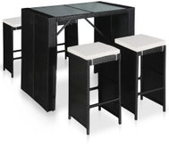 5-piece garden bar set polyratan and glass 43965 43965 - Garden Furniture