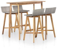 5-piece garden dining set solid acacia wood 44222 44222 - Garden Furniture