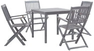 5-piece garden dining set solid acacia wood gray 278925 278925 - Garden Furniture