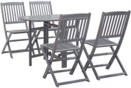 5-piece garden dining set solid acacia wood gray 278926 278926 - Garden Furniture