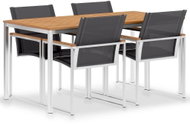 5-piece garden dining set solid teak and stainless steel 3053395 3053395 - Garden Furniture