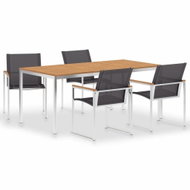 5-piece garden dining set solid teak and stainless steel 3053396 3053396 - Garden Furniture