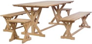 5-piece garden dining set solid teak wood 275876 275876 - Garden Furniture