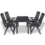 5-piece garden dining set plastic anthracite 274815 274815 - Garden Furniture