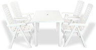 5-piece garden dining set plastic white 274799 274799 - Garden Furniture