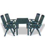 5-piece garden dining set plastic green 274807 274807 - Garden Furniture