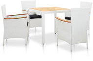 5-piece garden dining set white polyrate 45982 45982 - Garden Furniture