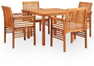 5-piece garden dining set with cushions solid acacia wood 278896 278896 - Garden Furniture