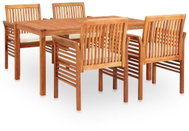 5-piece garden dining set with cushions solid acacia wood 278897 278897 - Garden Furniture