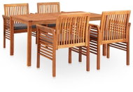 5-piece garden dining set with cushions solid acacia wood 278903 278903 - Garden Furniture