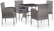 5-piece garden dining set with gray polyrattan cushions 46399 46399 - Garden Furniture