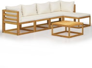 6-piece garden sofa cream cushion solid acacia 3057636 3057636 - Garden Furniture