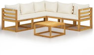 6-piece garden sofa cream cushion solid acacia 3057643 3057643 - Garden Furniture