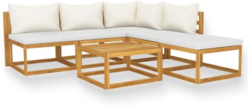 6-piece garden sofa cream cushion solid acacia 3057654 3057654 - Garden Furniture - Main image