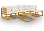 6-piece garden sofa cream cushion solid acacia 3057655 3057655 - Garden Furniture