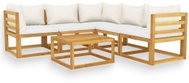 6-piece garden sofa cream cushion solid acacia 3057656 3057656 - Garden Furniture