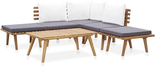 6-piece garden sofa solid acacia wood 46677 46677 - Garden Furniture - Main image