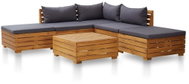 6-piece garden sofa with acacia cushions dark gray 46682 46682 - Garden Furniture