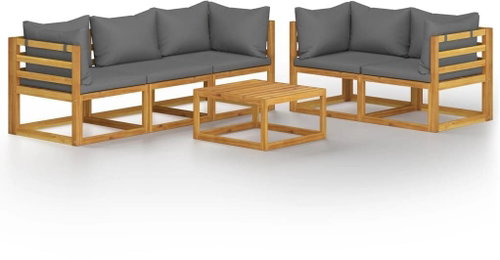 6-piece garden sofa with solid acacia cushions 3057610 3057610 - Garden Furniture - Main image
