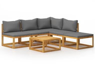 6-piece garden sofa with solid acacia cushions 3057623 3057623 - Garden Furniture