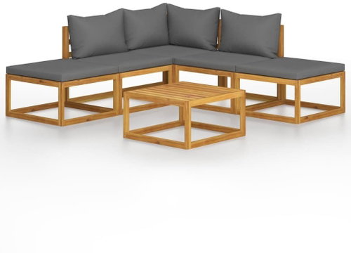6-piece garden sofa with solid acacia cushions 45913 45913 - Garden Furniture - Main image