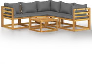 6-piece garden sofa with solid acacia cushions 3057612 3057612 - Garden Furniture