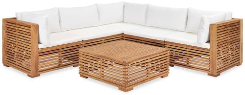6-piece Garden Sofa with Cushions Solid Teak 3054658 3054658 - Garden Furniture - Main image