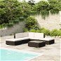 6-piece garden sofa with cushions polyratt black 41257 41257 - Garden Furniture