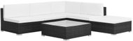 6-piece garden sofa with cushions polyratan black 44602 44602 - Garden Furniture