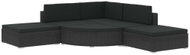 6-piece garden sofa with cushions polyratt black 46752 46752 - Garden Furniture