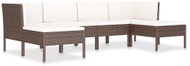 6-piece garden sofa with cushions polyrattan brown 3056961 3056961 - Garden Furniture
