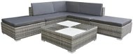 6-piece garden sofa with cushions polyrattan gray 42737 42737 - Garden Furniture