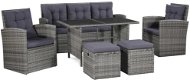 Garden Furniture 6-piece garden sofa with cushions polyrattan gray 43960 43960 - Zahradní nábytek