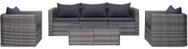 6-piece garden sofa with cushions polyrattan gray 44159 44159 - Garden Furniture