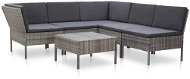 6-piece garden sofa with cushions polyrattan gray 48950 48950 - Garden Furniture