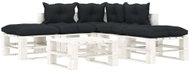 6-piece garden sofa made of pallets + anthracite cushions 3052379 3052379 - Garden Furniture