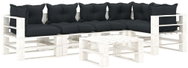 6-piece garden sofa made of pallets + anthracite cushions 3052383 3052383 - Garden Furniture